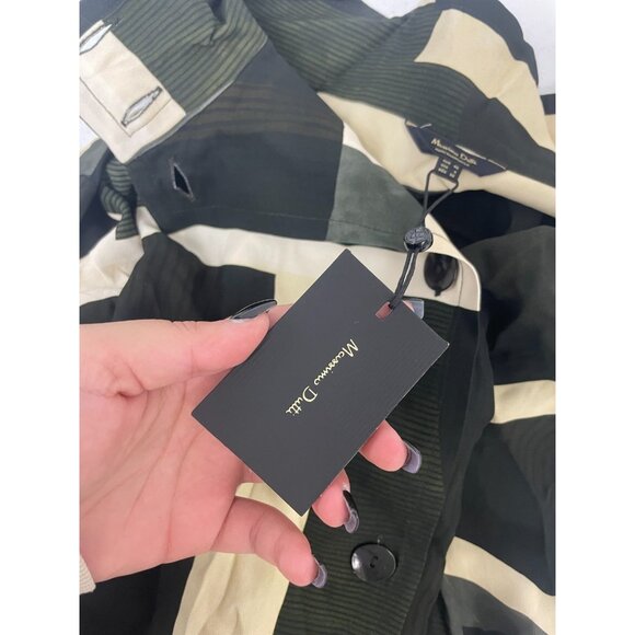 Massimo Dutti Womens Long  Dress EU 40 US 8 White Black Geometric 6605/819 NWT - Picture 6 of 14